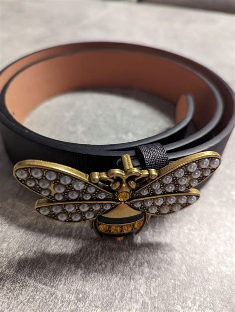 gucci queen margaret bee belt|gucci leather belt.